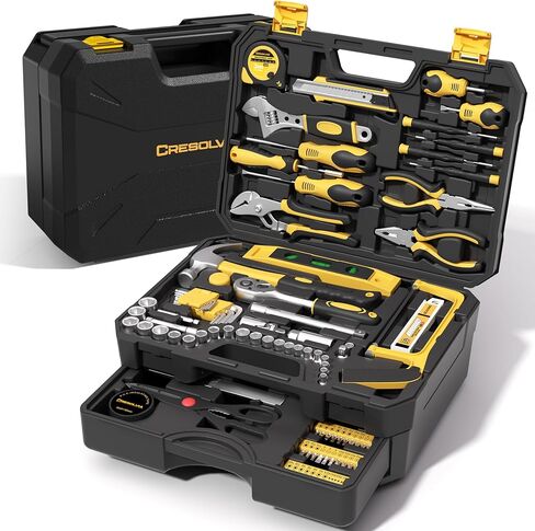 مجموعة أدوات مكونة من 328 قطعة للمنزل، مجموعة أدوات إصلاح يدوية، حقيبة تخزين صندوق الأدوات مع درج، مجموعة أدوات منزلية/تلقائية عامة، مثالية لأصحاب المنازل، والأعمال اليدوية، والحرفية in Kuwait