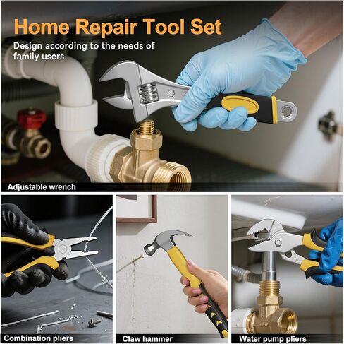 مجموعة أدوات مكونة من 328 قطعة للمنزل، مجموعة أدوات إصلاح يدوية، حقيبة تخزين صندوق الأدوات مع درج، مجموعة أدوات منزلية/تلقائية عامة، مثالية لأصحاب المنازل، والأعمال اليدوية، والحرفية in Kuwait