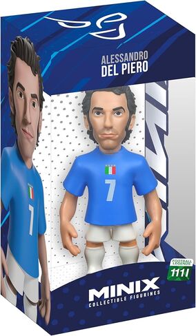 MINIX COLLECTIBLE FIGURINES Alessandro Del Piero Official 12 cm Football Stars Model – Italy Azzurri & Juventus Legend Editions – Detailed PVC Display Figure for Collectors & Fans in Saudi Arabia