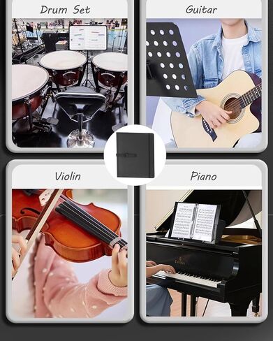 ورقة موسيقية مكونة من 3 حلقات، مجلد موسيقى جوقة من الجلد الصناعي مع حزام يد وجيوب، يناسب مقاس الحروف 8.5 بوصة × 11 بوصة وأوراق A4، منظم للجوقة والفرقة والأداء (أسود) in Kuwait