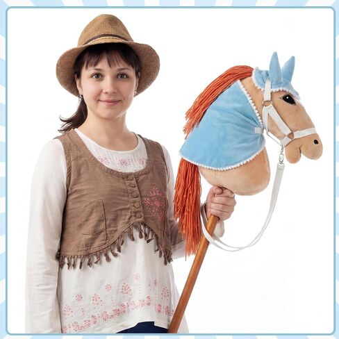 9 Pcs DIY Hobby Horse Bridle Kit Include Horses Ear Bonnet Blanket Halter Sugar Cubes Red Green Apples Carrots Brush Saddle Belt Equestrian Enthusiast Gift, Hobby Horse Not Include in Kuwait