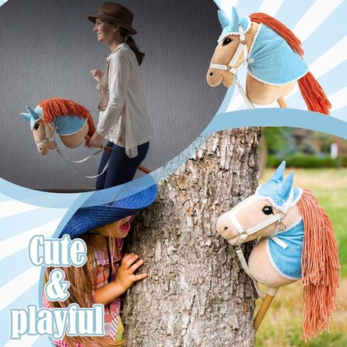 9 Pcs DIY Hobby Horse Bridle Kit Include Horses Ear Bonnet Blanket Halter Sugar Cubes Red Green Apples Carrots Brush Saddle Belt Equestrian Enthusiast Gift, Hobby Horse Not Include in Kuwait