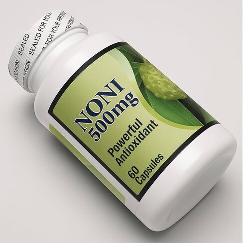 Noni 500mg | Dietary Supplement | 60 Capsules | Made with Noni Fruit Extract | Convenient Capsule Format | Daily Use Option for Personal Care | Premium Quality Bottle Presentation in Saudi Arabia