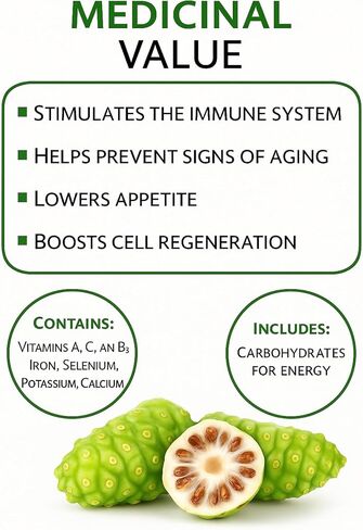 Noni 500mg | Dietary Supplement | 60 Capsules | Made with Noni Fruit Extract | Convenient Capsule Format | Daily Use Option for Personal Care | Premium Quality Bottle Presentation in Saudi Arabia