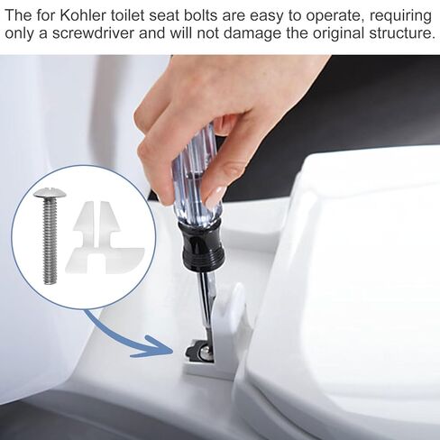 Toilet Seat Bolts for Kohler 1133024 Hardware Pack, for Kohler Toilet Seat Parts Replacement in Saudi Arabia