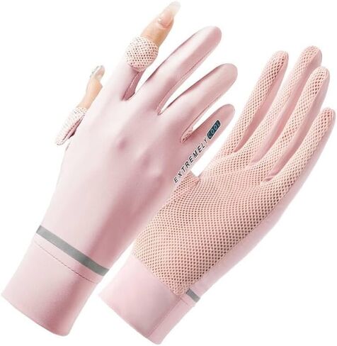 Women's Summer Sunblock Gloves Breathable Mesh UV Protection Glove Flip-Top Finger Design Driving Gloves for Cyling Riding Outdoor in Saudi Arabia