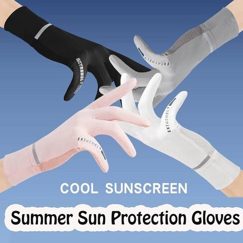 Women's Summer Sunblock Gloves Breathable Mesh UV Protection Glove Flip-Top Finger Design Driving Gloves for Cyling Riding Outdoor in Saudi Arabia