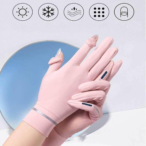 Women's Summer Sunblock Gloves Breathable Mesh UV Protection Glove Flip-Top Finger Design Driving Gloves for Cyling Riding Outdoor in Saudi Arabia