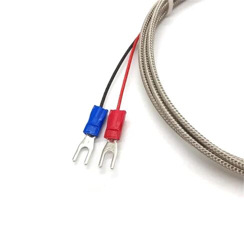 Thermocouple Thread Type K 1~10M Probe Shielded Braide Wire Temperature Sensor for Controller 1Pcs(K Type 8 M) in Saudi Arabia