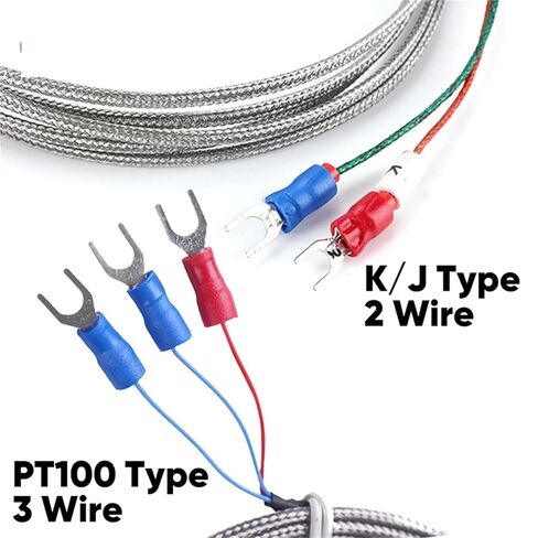 CG 4mm*30mm K J PT100 1m 2m 3m 5m 10m Probe Type Shielded Braide Wire Thermocouple Temperature Sensor for Temperature Controller(K Type 8m) in Saudi Arabia