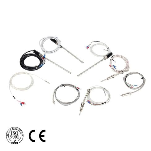 CG 4mm*30mm K J PT100 1m 2m 3m 5m 10m Probe Type Shielded Braide Wire Thermocouple Temperature Sensor for Temperature Controller(K Type 8m) in Saudi Arabia