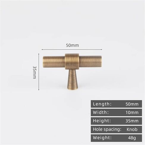 نحى العتيقة النحاس البرونزية 500 مللي متر سحب خزانة T بار مقبض درج 1 قطعة (8873-T-Antique) in Kuwait
