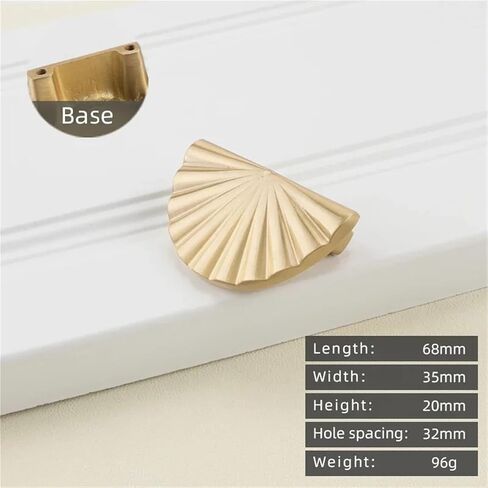 Solid Brass Cabinet Pull Handle Drawer Gold Door 1Pcs(22-L-68mm-32mm) in Saudi Arabia