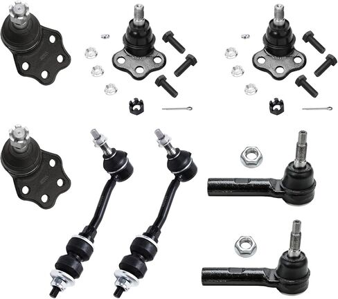 Detroit Axle - RWD Front 8pc Suspension Kit for 00-04 Dodge Dakota 00-03 Durango, 2 Outer Tie Rod Ends 2 Sway Bars 4 Ball Joints 2000 2001 2002 2003 Replacement in Saudi Arabia