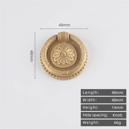 Retro Solid Brass Single Hole Pull Kitchen Cabinet Drawer Antique Handle 1Pcs(L2088-BB) in Saudi Arabia