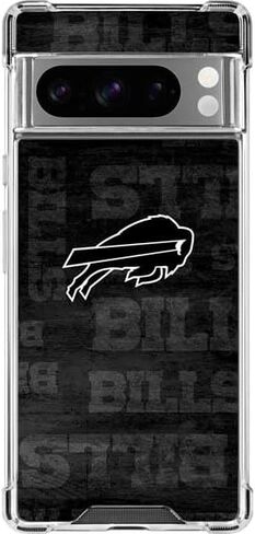 حافظة هاتف Skinit الشفافة متوافقة مع Google Pixel 8 Pro - تصميم أسود وأبيض مرخص رسميًا من NFL Buffalo Bills in Saudi Arabia