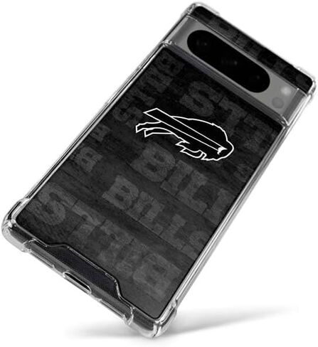 حافظة هاتف Skinit الشفافة متوافقة مع Google Pixel 8 Pro - تصميم أسود وأبيض مرخص رسميًا من NFL Buffalo Bills in Saudi Arabia