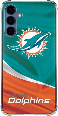 حافظة هاتف Skinit الشفافة متوافقة مع هاتف Galaxy S24 - تصميم NFL Miami Dolphins المرخص رسميًا in Saudi Arabia