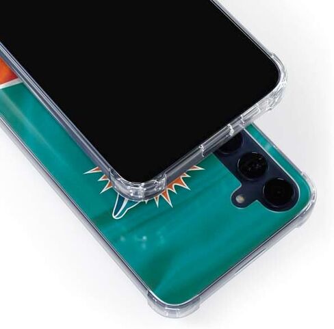 حافظة هاتف Skinit الشفافة متوافقة مع هاتف Galaxy S24 - تصميم NFL Miami Dolphins المرخص رسميًا in Saudi Arabia