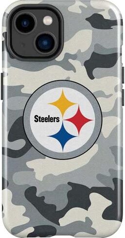 حافظة هاتف Skinit Impact متوافقة مع iPhone 15 - تصميم مموه مرخص رسميًا من NFL Pittsburgh Steelers in Saudi Arabia
