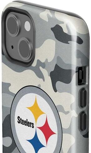 حافظة هاتف Skinit Impact متوافقة مع iPhone 15 - تصميم مموه مرخص رسميًا من NFL Pittsburgh Steelers in Saudi Arabia