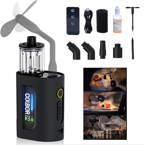 COLBOR CF3 Portable Fog Machine 40W, Cineflare-Engineered Safe Smoke Machine for Photography, Small Fogger Haze Maker for Indoor Outdoor Halloween Party Cosplay,Streaming,Weddings,Stage in Kuwait