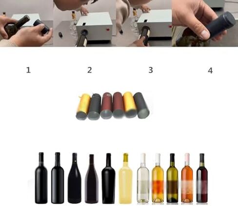 آلة ختم أغطية زجاجات النبيذ التجارية، آلة تقليص أغطية الزجاجات بالحرارة، مناسبة لأغطية الزجاجات بقطر 25-40 مم. in Kuwait