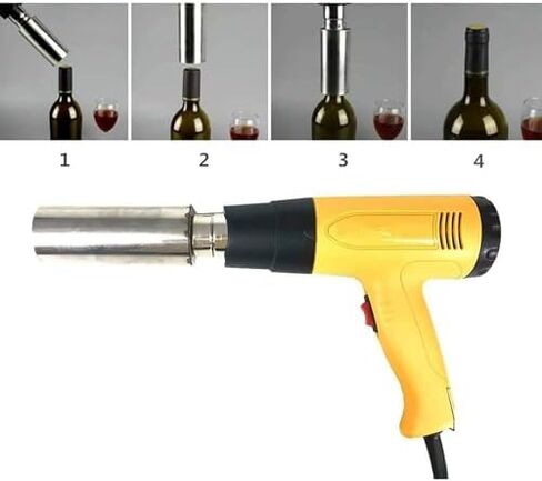 آلة ختم النبيذ، آلة الانكماش الحراري للكبسولة البلاستيكية المحمولة، درجة حرارة قابلة للتعديل، تستخدم للتغليف المنكمش بالحرارة. in Kuwait