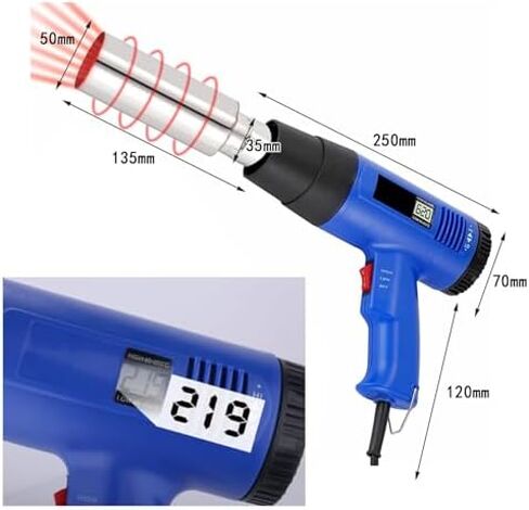 ماكينة تقليص أغطية الزجاجات بالحرارة، شاشة رقمية، ماكينة إغلاق أغطية زجاجات النبيذ، 9 سرعات قابلة للتعديل، مناسبة لـ PVC، PP، POF in Kuwait