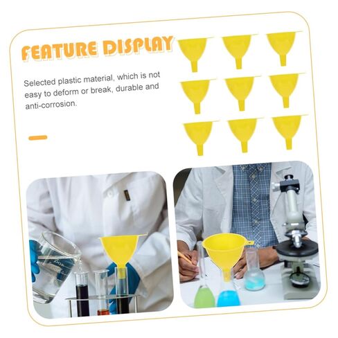 BESTYASH 16Pcs Plastic Filter Funnel for Laboratory Wide Mouth Design Resistant Material for Liquid Transfer and Sub Packaging Leak in Saudi Arabia