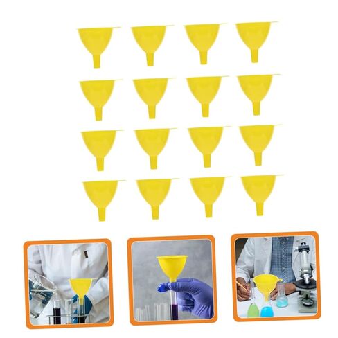 BESTYASH 16Pcs Plastic Filter Funnel for Laboratory Wide Mouth Design Resistant Material for Liquid Transfer and Sub Packaging Leak in Saudi Arabia