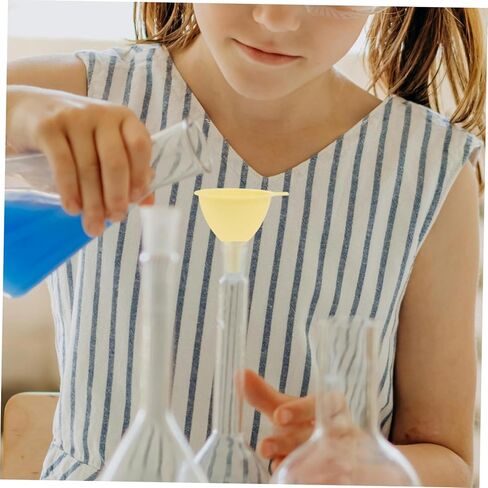ULTECHNOVO 10pcs Plastic Laboratory Funnels Filter Funnel for Scientific Experiments Essential Oils and Cosmetic Lotion Filling and Reusable for Home and Classroom Use in Saudi Arabia