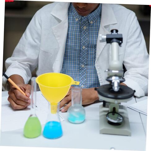 ULTECHNOVO 10pcs Plastic Laboratory Funnels Filter Funnel for Scientific Experiments Essential Oils and Cosmetic Lotion Filling and Reusable for Home and Classroom Use in Saudi Arabia