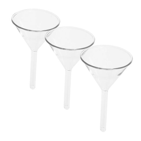 BESTOYARD 3pcs Glass Funnel Set 60mm Wide Mouth Borosilicate Glass Filter Funnel for Laboratory and Kitchen Use for Filling Bottles and Containers in Saudi Arabia