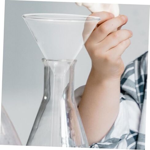BESTOYARD 3pcs Glass Funnel Set 60mm Wide Mouth Borosilicate Glass Filter Funnel for Laboratory and Kitchen Use for Filling Bottles and Containers in Saudi Arabia