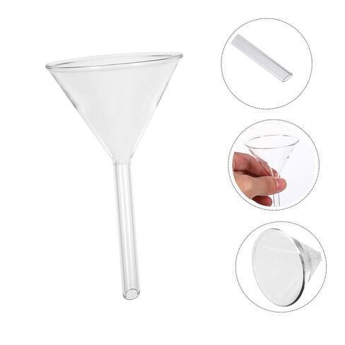 BESTOYARD 3pcs Glass Funnel Set 60mm Wide Mouth Borosilicate Glass Filter Funnel for Laboratory and Kitchen Use for Filling Bottles and Containers in Saudi Arabia