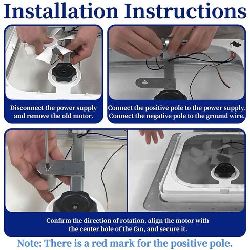 BVD0218-00 محرك مروحة تهوية تيار مستمر 12 فولت متوافق مع أغطية نطاق Ventline وفتحات السقف، يأتي مع أسلاك (النماذج المتوافقة: VA0164-00، BVC0468-01، PC، PH، PR، PI-5،50721، V2119، V2094، V3094، VP543 وVP543SP) in Kuwait