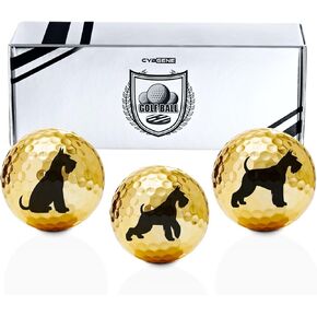 Schnauzer Gifts for Men and Women, Schnauzer Golf Balls Set of 3, Cool Accessories for Golfer, for Golf Lovers in Kuwait
