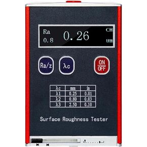 Sur-face Roughness Tester, High Accuracy 0.01μm Portable Profilometer,Measuring Range Ra/Rq 0.05~15.0μm Rz/Rt 0.1~50.0μm, with LED Display, Rechargeable in Saudi Arabia