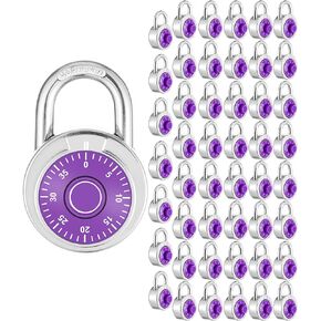 Combination Padlock 1 Pack, 50 mm (2") Purple Dial Fixed Dial with Different Combinations,for Gym & Locker,School,Toolbox,and More in Saudi Arabia