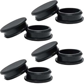 8PCS Silicone Plugs for Round Holes,Aterproof Round Silicone Stoppers Bottle Seal Plugs,1-1/2"(38.6mm) Black Snap in Locking Hole Plugs,Tube End Cover Soft Flexible Stopper Plugs Furniture Accessory in Kuwait