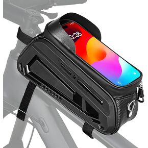 Bike Frame Bag, EVA Hard Shell Bag with 2.0L Capacity,Top Tube Bicycle Storage with 6.8" Touch screen Phone Holder, Handlebar Bike Storage Bag Cycling Pouch for MTB & Road Bikes. in Saudi Arabia