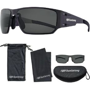 HTS HUNTERSKY M02 0.6 رقيقة يابانية 301 من الفولاذ المقاوم للصدأ خفيفة الوزن MILSPEC 2.5 مللي متر سماكة تأثير الاستقطاب نظارات مضادة للضباب in Kuwait