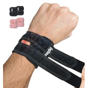 2-Pack TFCC Wrist Brace Support for Ulnar Pain, Carpal Tunnel & Tendinitis Relief, Dual Adjustable Straps Wrist Wrap, Breathable Comfortable Wrist Brace for Sports, Work & Daily Use (Black) in Saudi Arabia