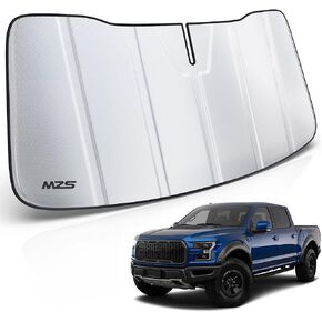 MZS Windshield Sun Shade Compatible with F150 2021-2025, Foldable Truck Sun Shade Shield with Storage Pouch, Front Window Visor Sunshade Accessories for Interior Protector in Saudi Arabia
