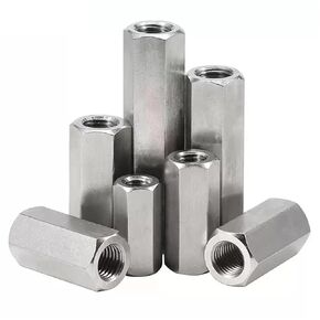 M3 M4 M5 M6 M8 M10 304 Stainless Steel Left Right Thread Hex Rod Coupling Nuts Extension Joint Nut Screws Connection(M6x50xS10(1pcs)) in Kuwait