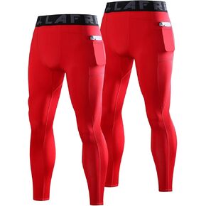 سراويل ضيقة للرجال من LAFROI مكونة من قطعتين سريعة الجفاف للتمرينات الرياضية والجري وطبقة أساسية مضغوطة in Kuwait