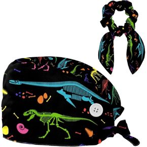 Scrub Cap with Hair Scrunchy, Ponytail Holder Surgical Cap in Kuwait