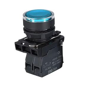 1 قطعة مفتاح زر الضغط، 22 مم مقاوم للماء مضيء دفع مؤقت LED NB5 XB5 AW33B1C 22 مم إرجاع الربيع (أخضر، 1NO 1NC، 24 فولت) in Kuwait