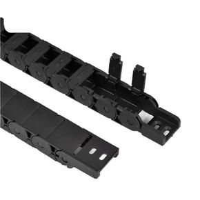 Plastic Cable Chains Semi-Enclosed Drag Chain Wire Carrier with End Connectors for CNC Router Machine Tool Parts(18x37) in Kuwait
